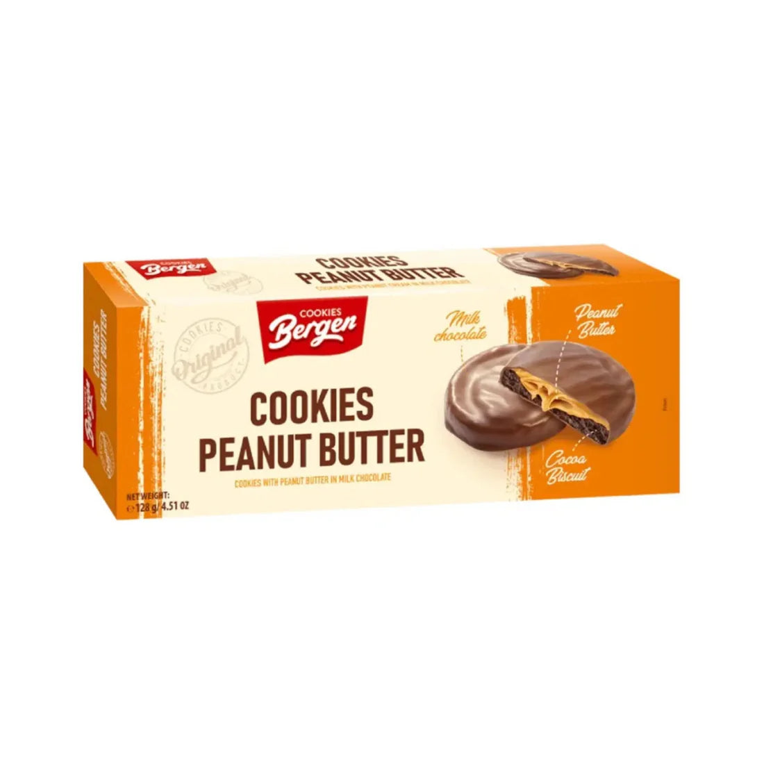 Bergen - Cocoa Cookies with Peanut Butter 128g