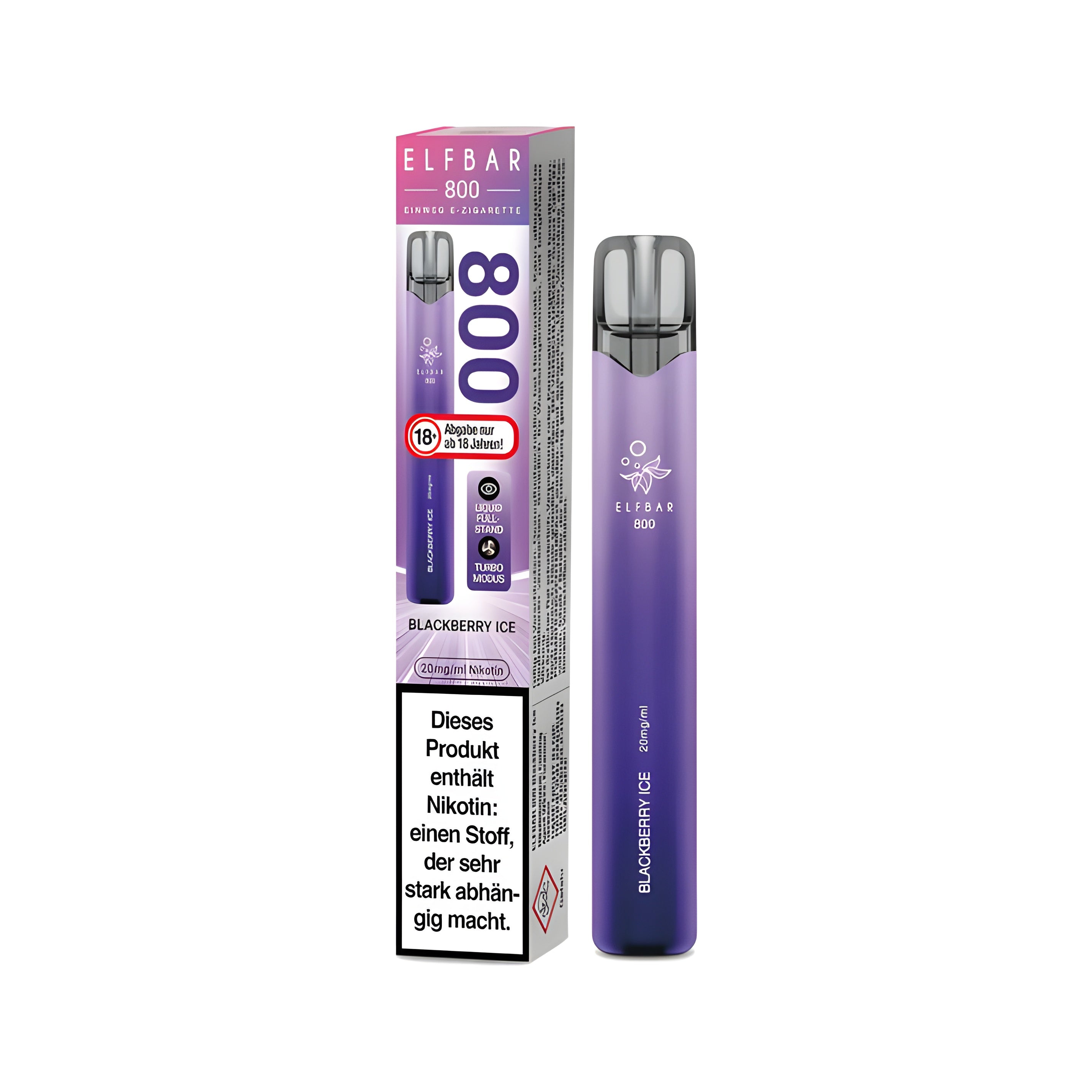 Elfbar Mit Nikotin Elfbar 800 mit 2% Nikotin - Blackberry Ice