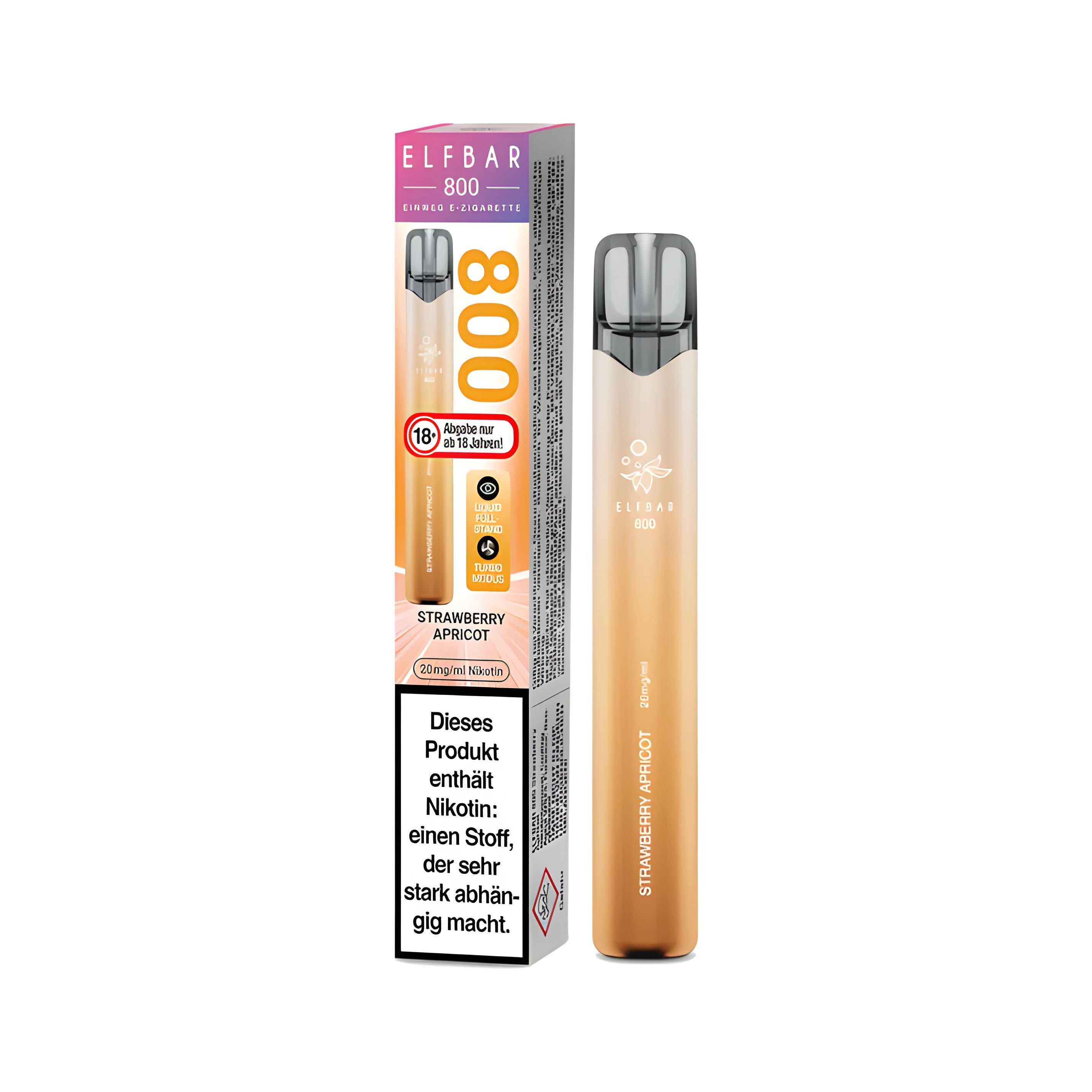 Elfbar Mit Nikotin Elfbar 800 mit 2% Nikotin - Strawberry Apricot