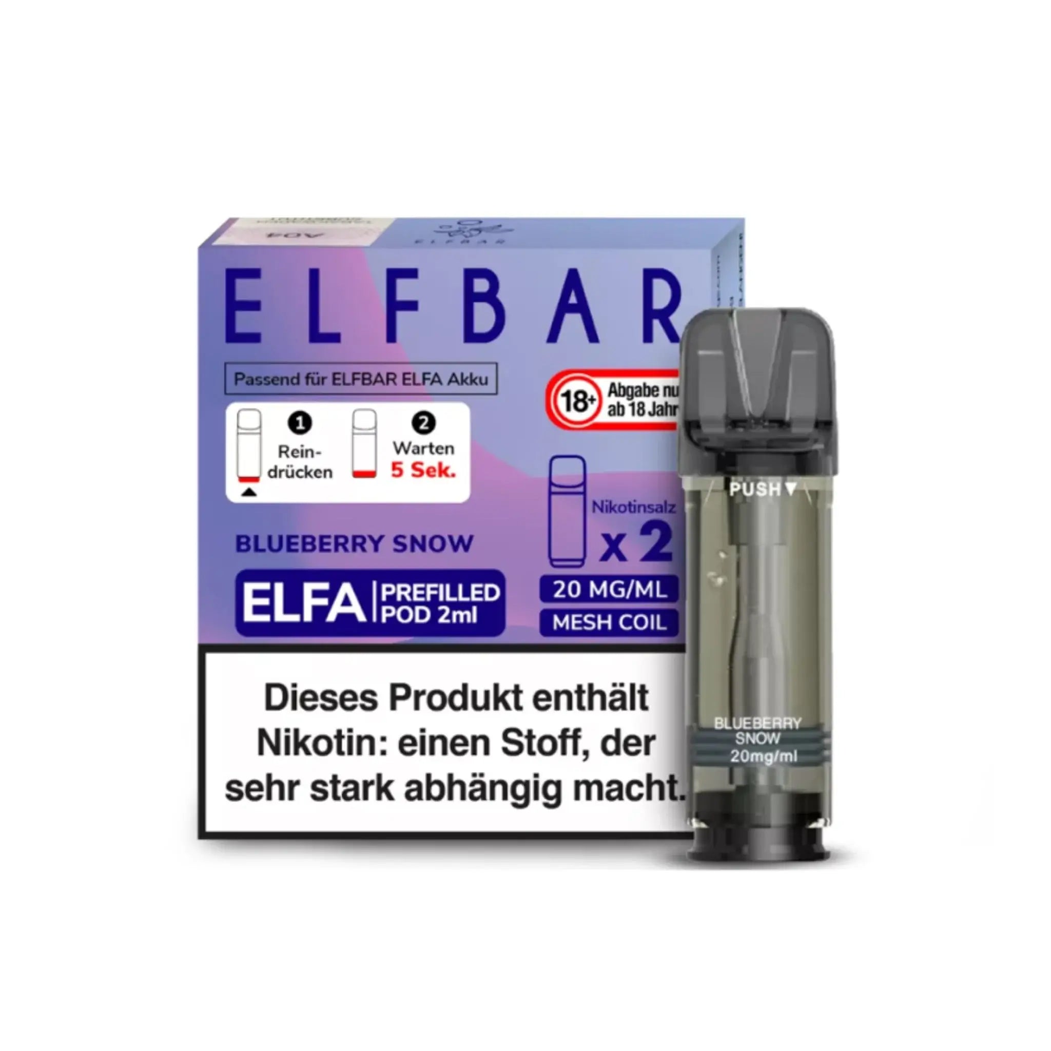 Mein Shop Elfa Pod mit 2% Nikotin - Blueberry Snow
