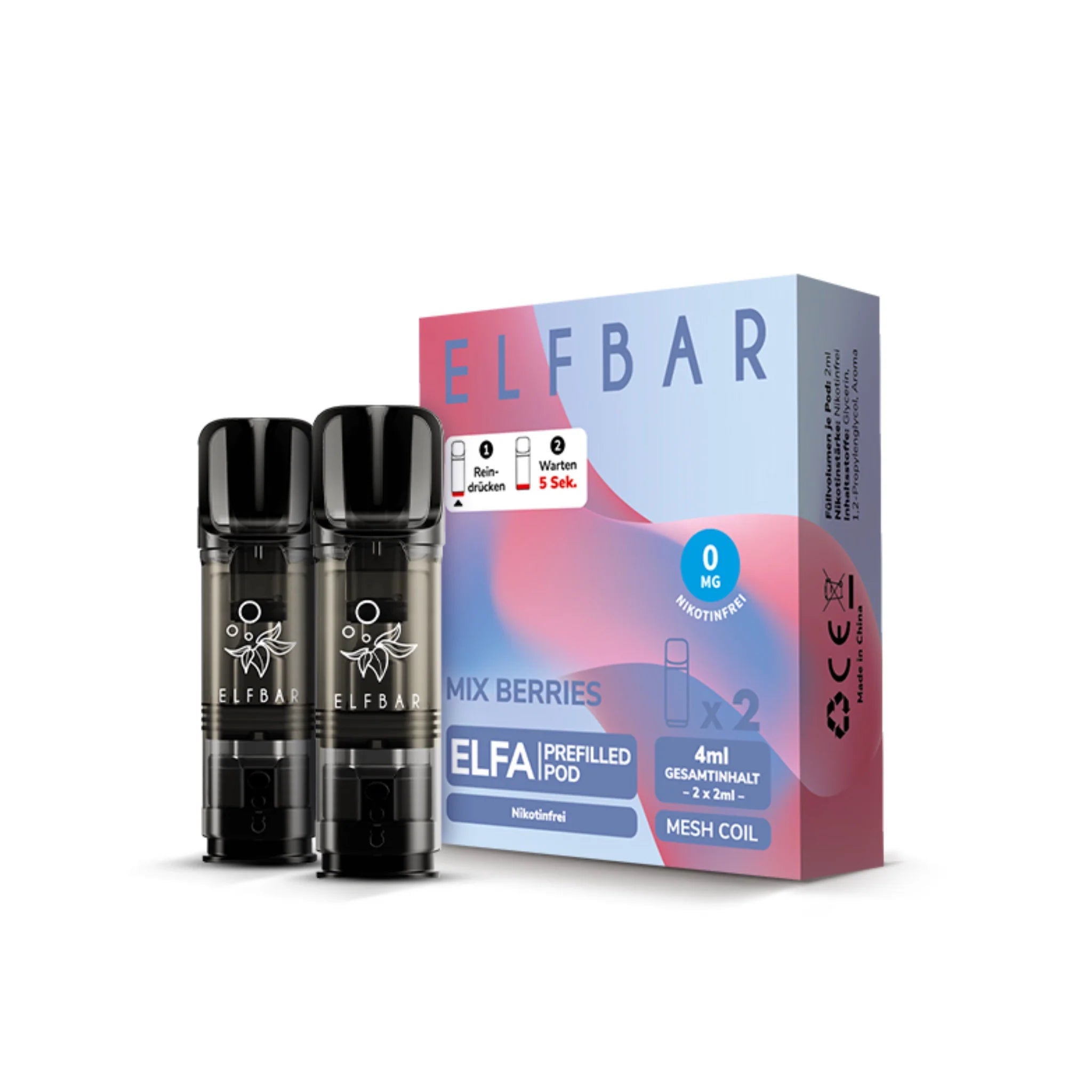 Mein Shop Elfa Pod ohne Nikotin - Mix Berries