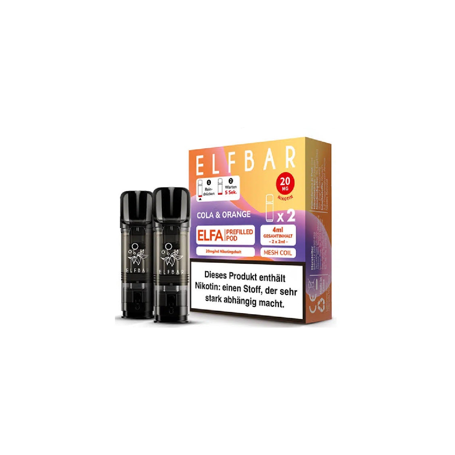 Elfa Pod mit 2% Nikotin - Cola&Orange