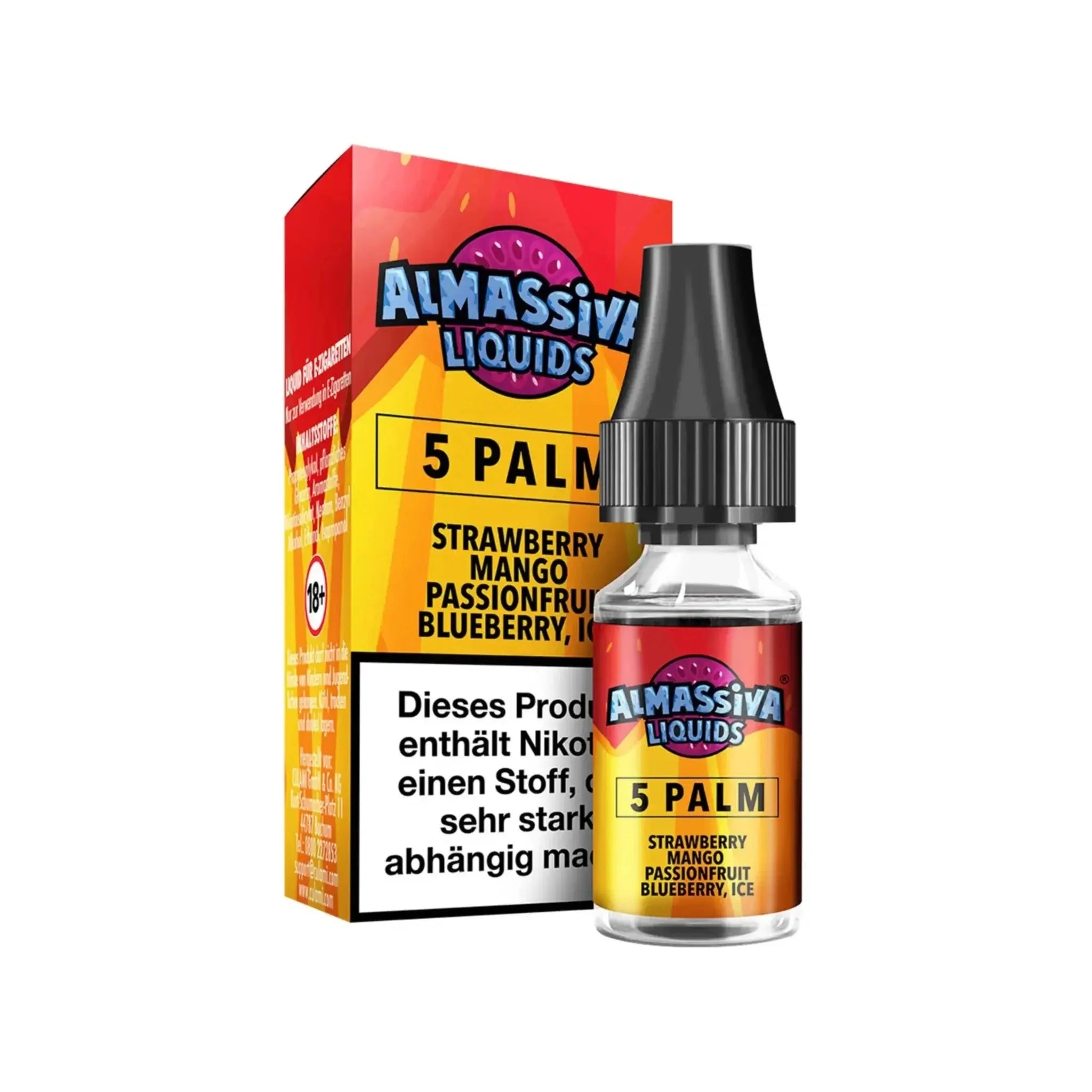 Al Massiva Mit Nikotin Al Massiva Liquid 10ml - Strawberry Mango Passionfruit Blueberry Ice 17mg