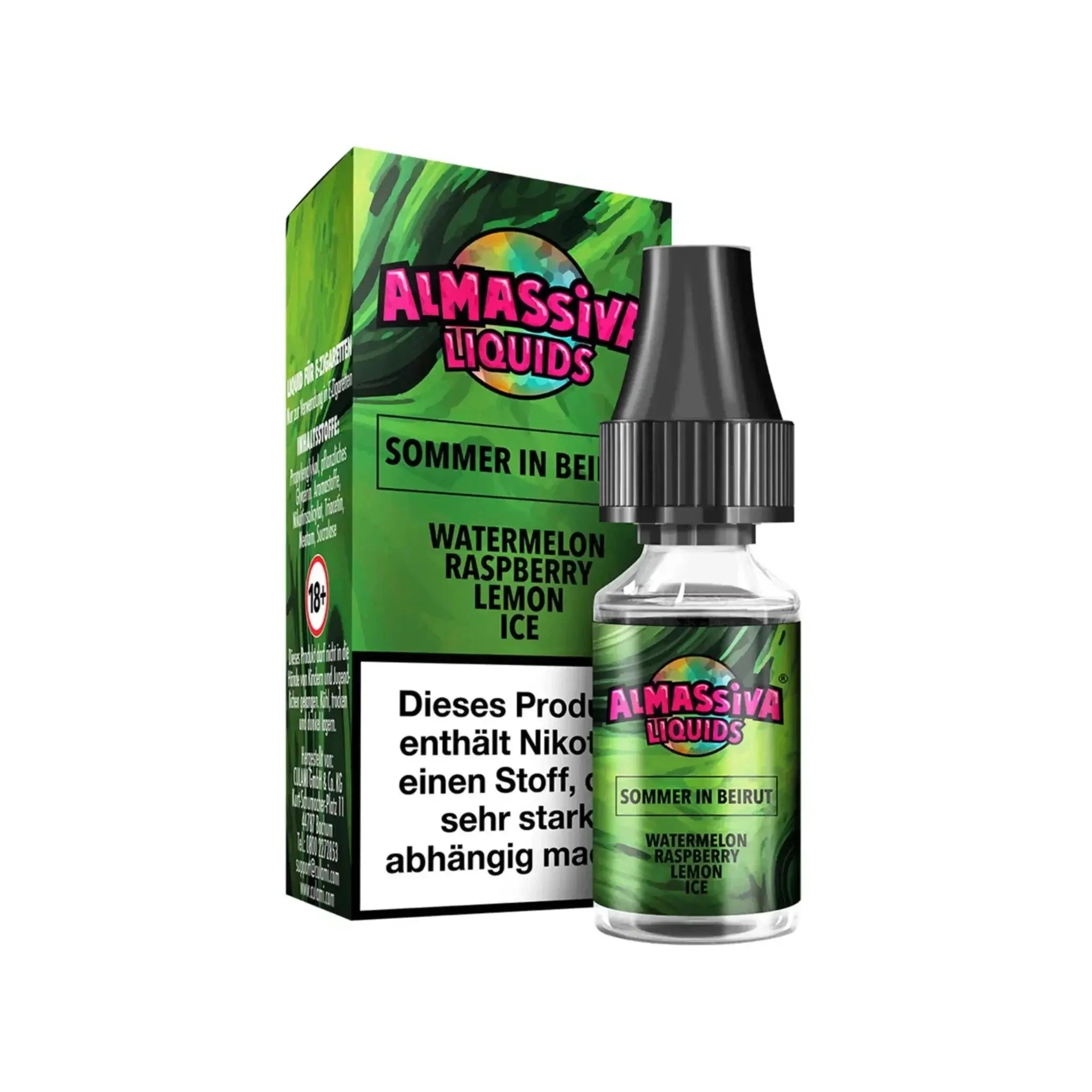 Al Massiva Mit Nikotin Al Massiva Liquid 10ml - Watermelon Raspberry Lemon Ice 17mg