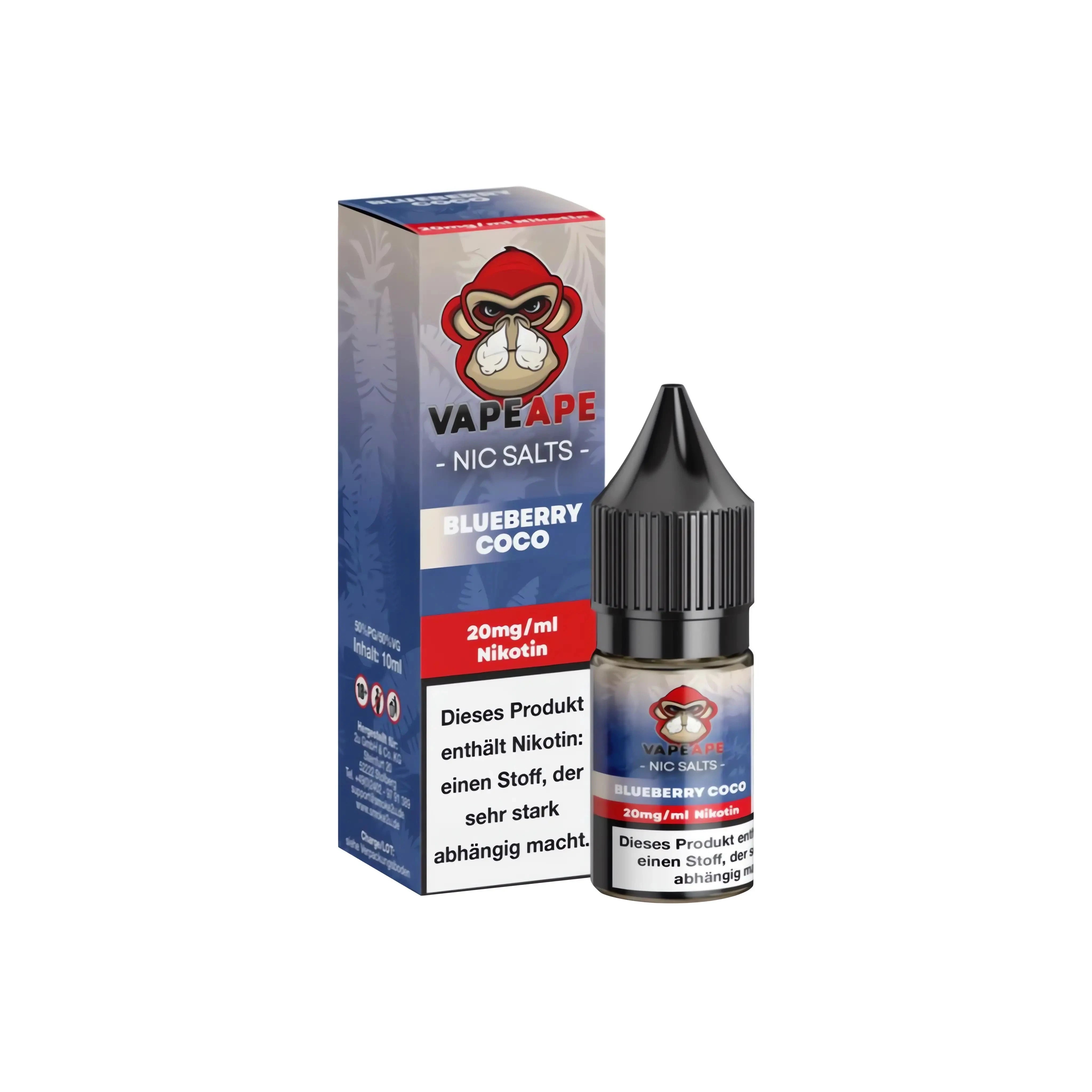 Automatenpaten VapeApe Liquid 10ml - Blueberry Coco 20mg