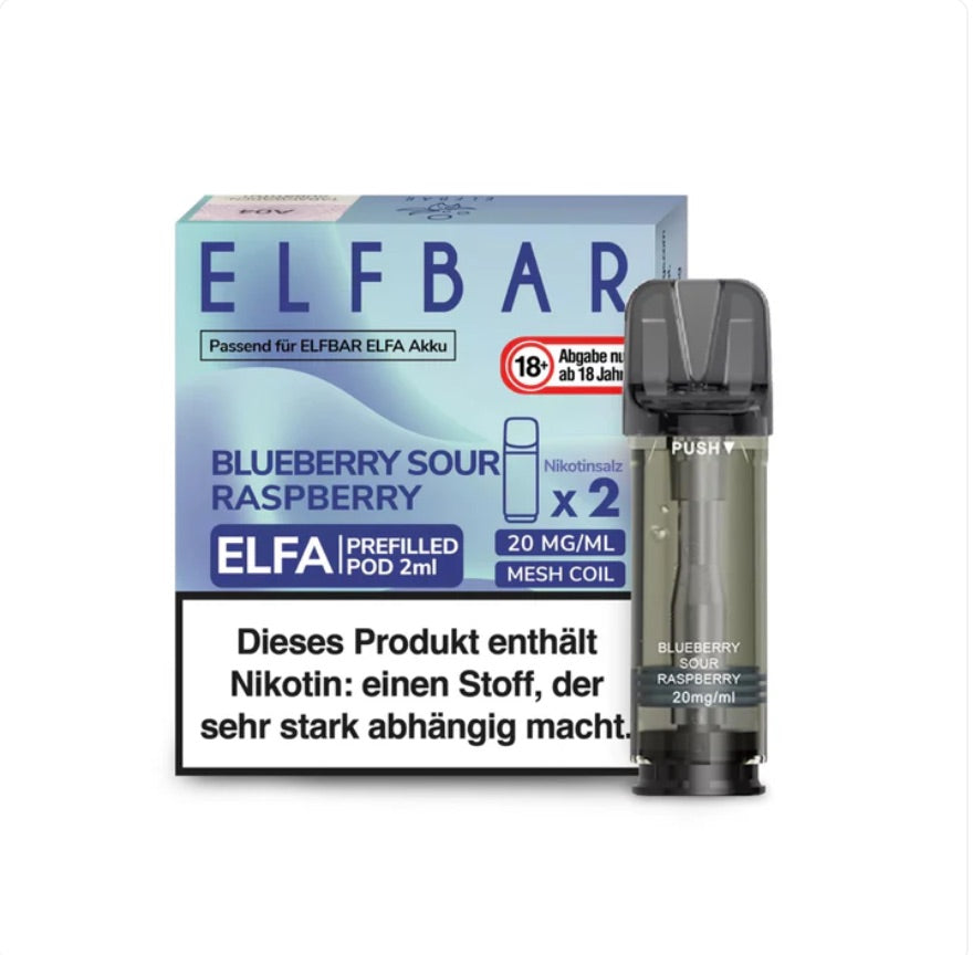 Elfa Mit Nikotin Elfa Pod mit 2% Nikotin - Blueberry Sour Raspberry