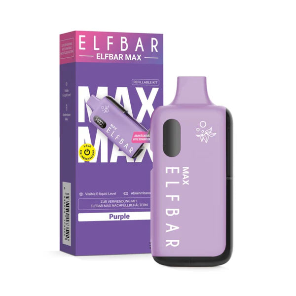 Elfa Mit Nikotin Elfbar Max Kit - Purple