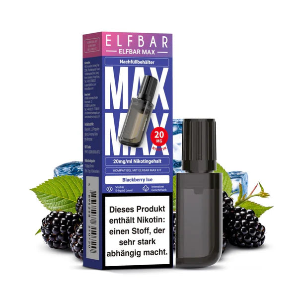 Elfa Mit Nikotin Elfbar Max Refill Container - Blackberry Ice 20mg