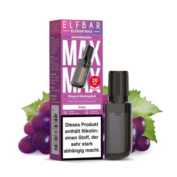 Elfa Mit Nikotin Elfbar Max Refill Container - Grape 20mg