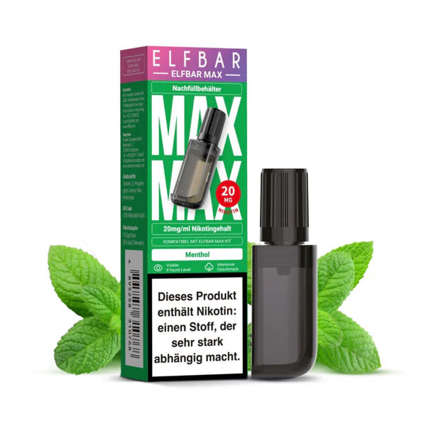 Elfa Mit Nikotin Elfbar Max Refill Container - Menthol 20mg