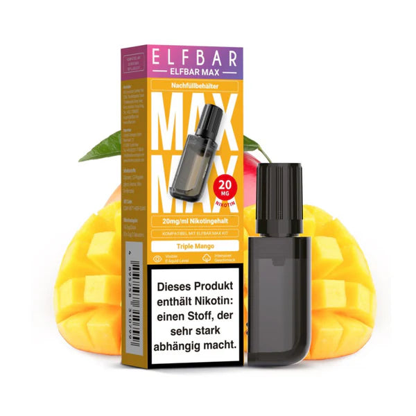 Elfa Mit Nikotin Elfbar Max Refill Container - Triple Mango 20mg