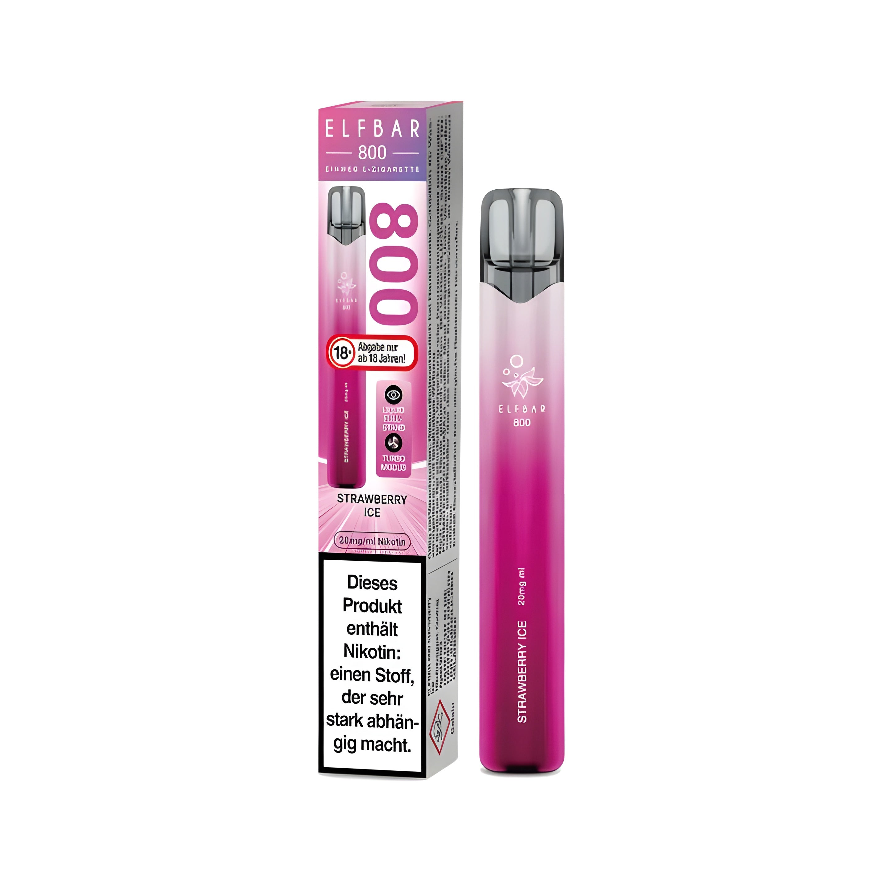 Elfbar Mit Nikotin Elfbar 800 mit 2% Nikotin - Strawberry Ice