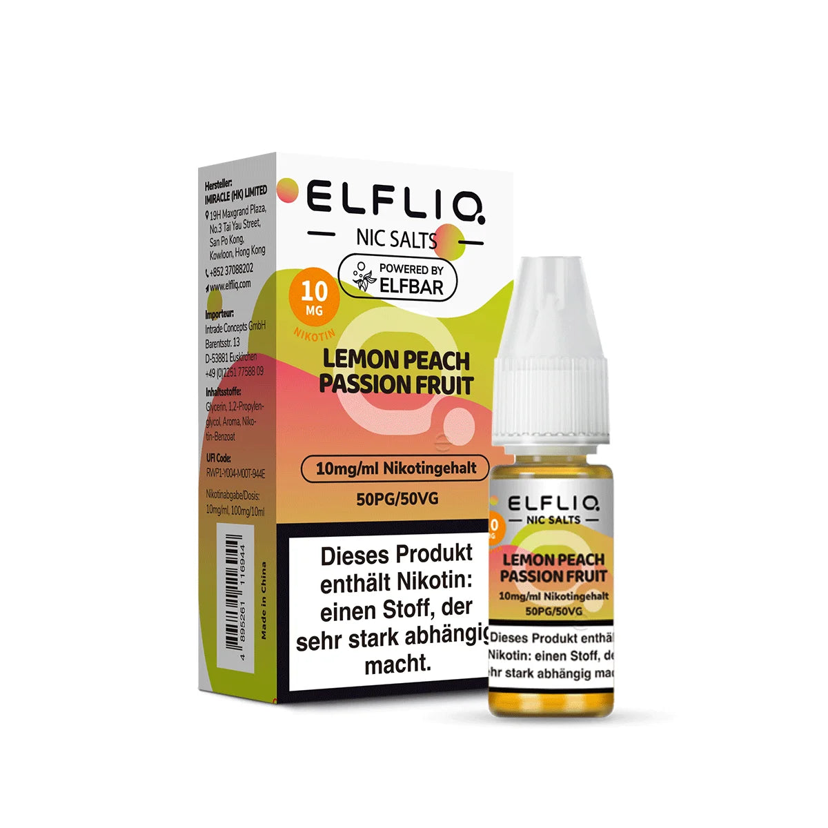 Elfliq Mit Nikotin Elfliq 20mg/ml - Lemon Peach Passion Fruit