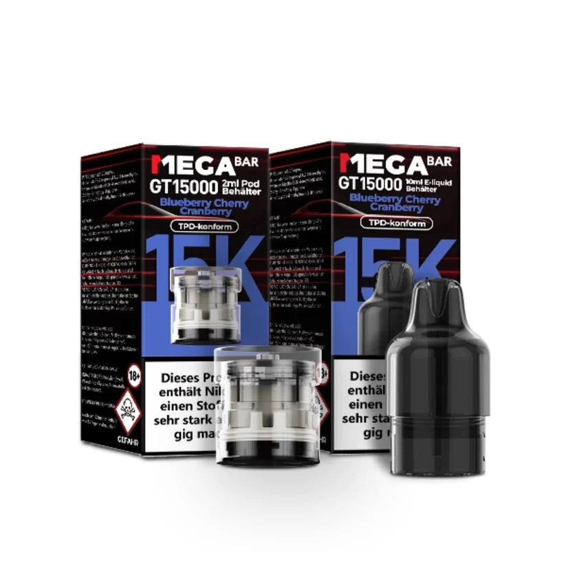 Megabar Mit Nikotin Megabar GT15000 Prefilled Pod - Blueberry Cherry Cranberry