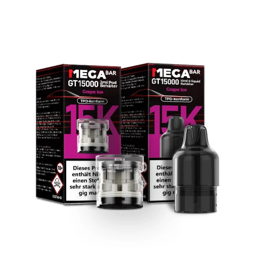 Megabar Mit Nikotin Megabar GT15000 Prefilled Pod - Grape Ice