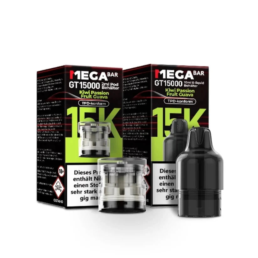 Megabar Mit Nikotin Megabar GT15000 Prefilled Pod - Kiwi Passions Fruit Guava