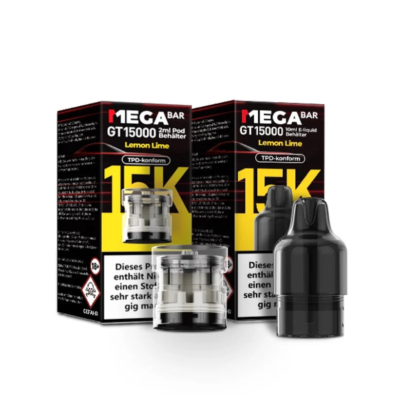 Megabar Mit Nikotin Megabar GT15000 Prefilled Pod - Lemon Lime