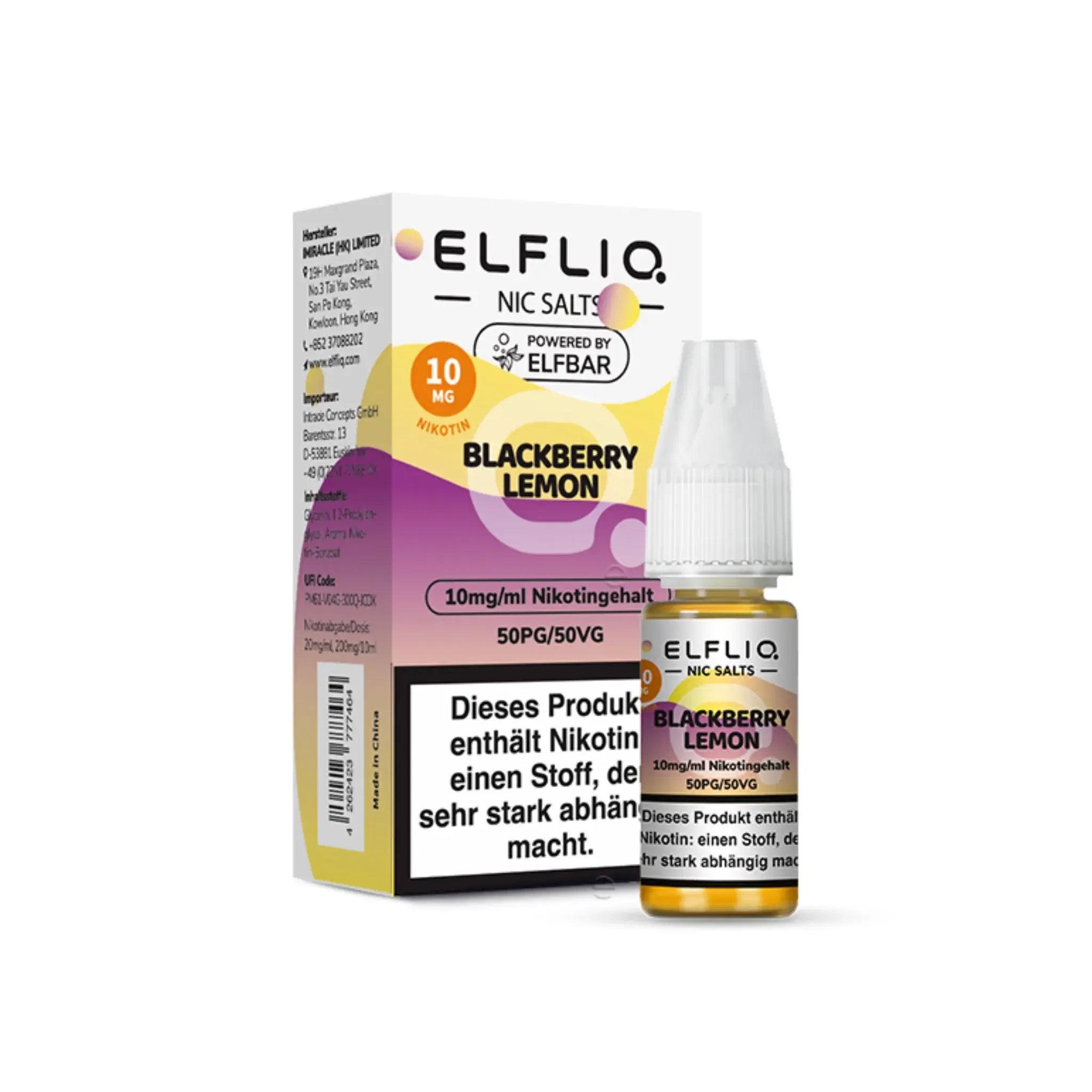 Mein Shop Elfliq 10mg/ml - Blackberry Lemon