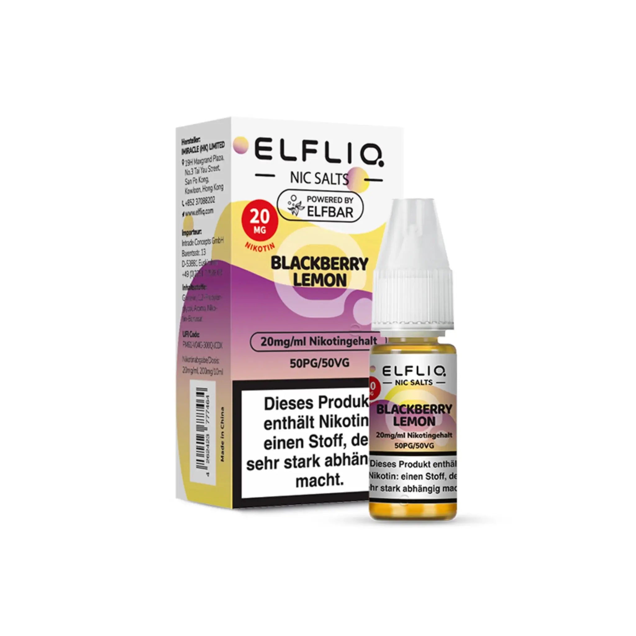 Mein Shop Elfliq 20mg/ml - Blackberry Lemon