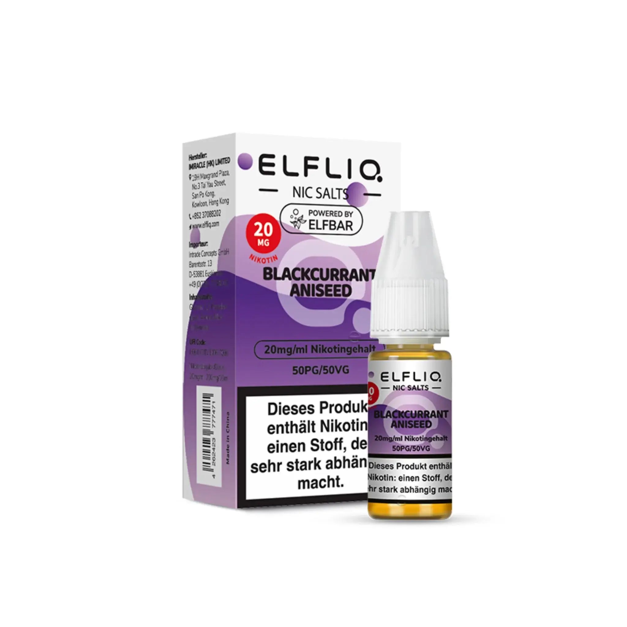 Mein Shop Elfliq 20mg/ml - Blackcurrant Aniseed