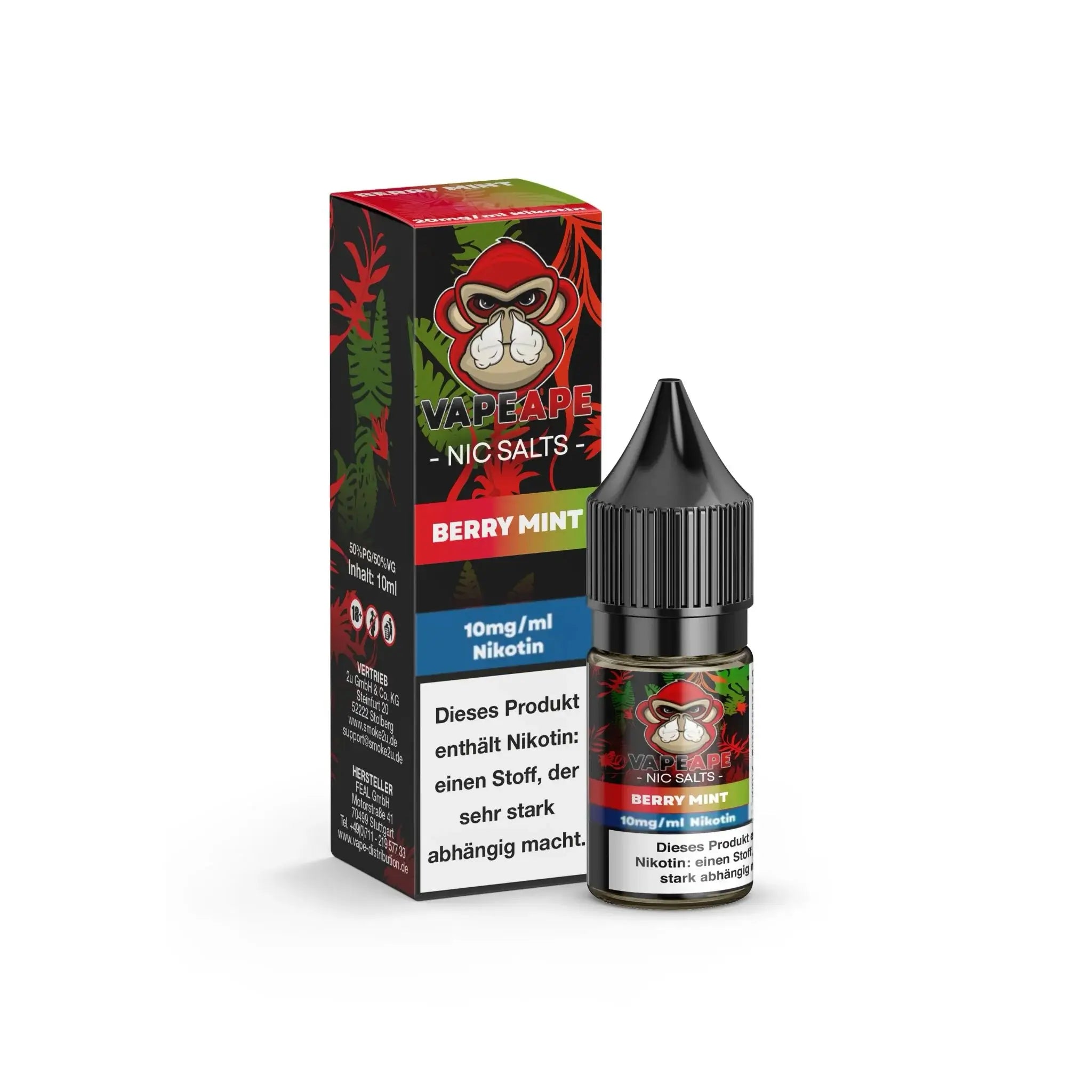 Mein Shop VapeApe Liquid 10ml - Berry Mint 10mg