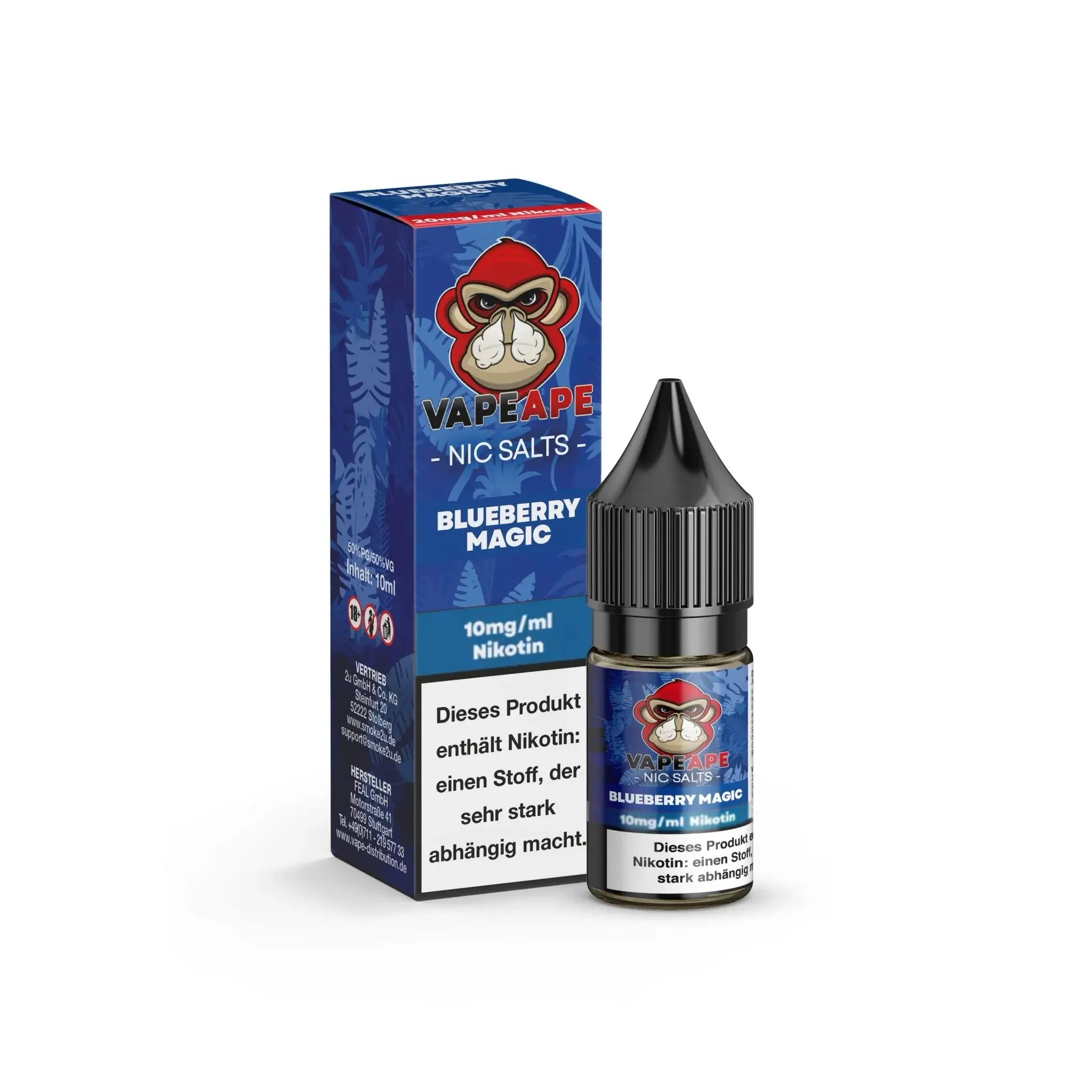 Mein Shop VapeApe Liquid 10ml - Blueberry Magic 10mg