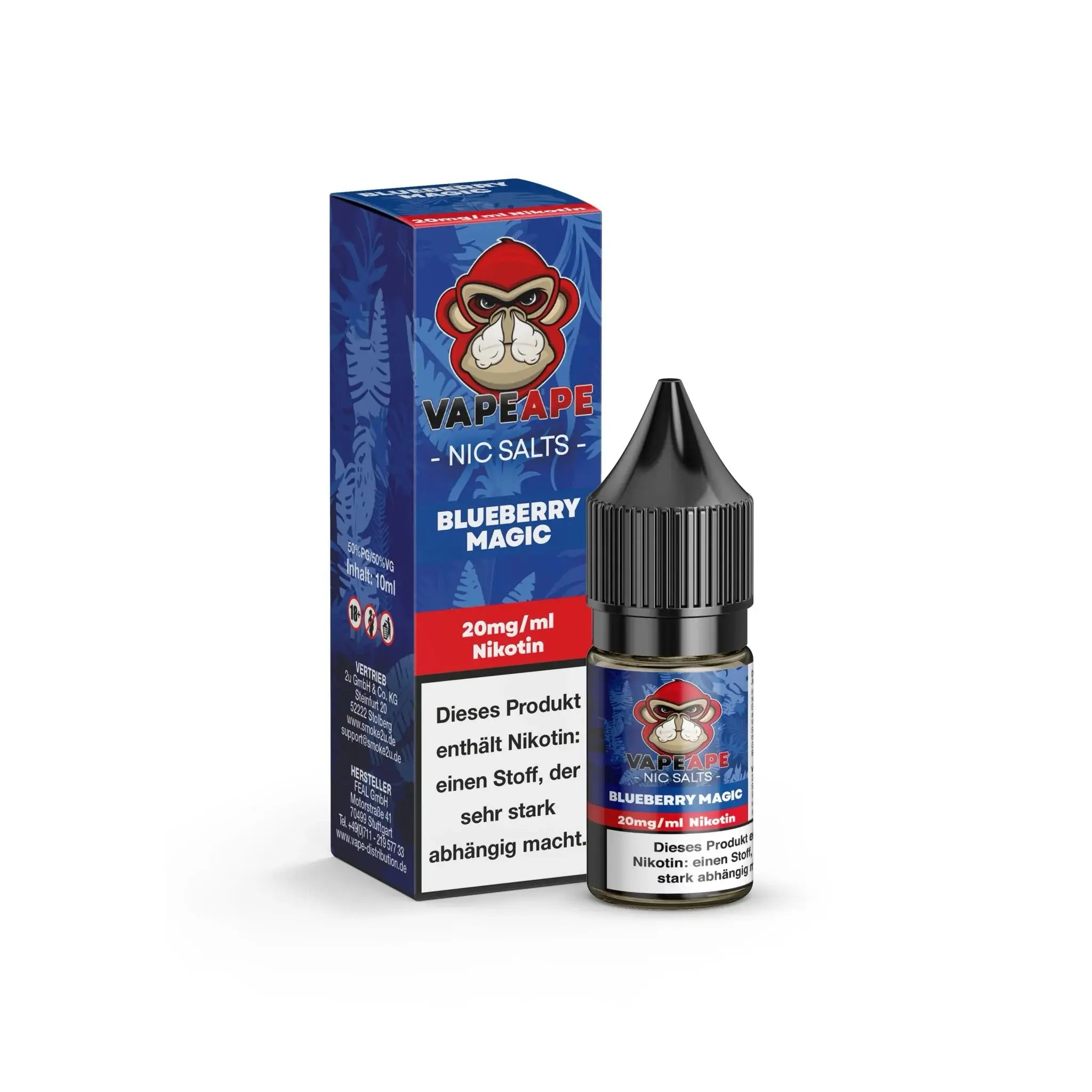 Mein Shop VapeApe Liquid 10ml - Blueberry Magic 20mg SKU: