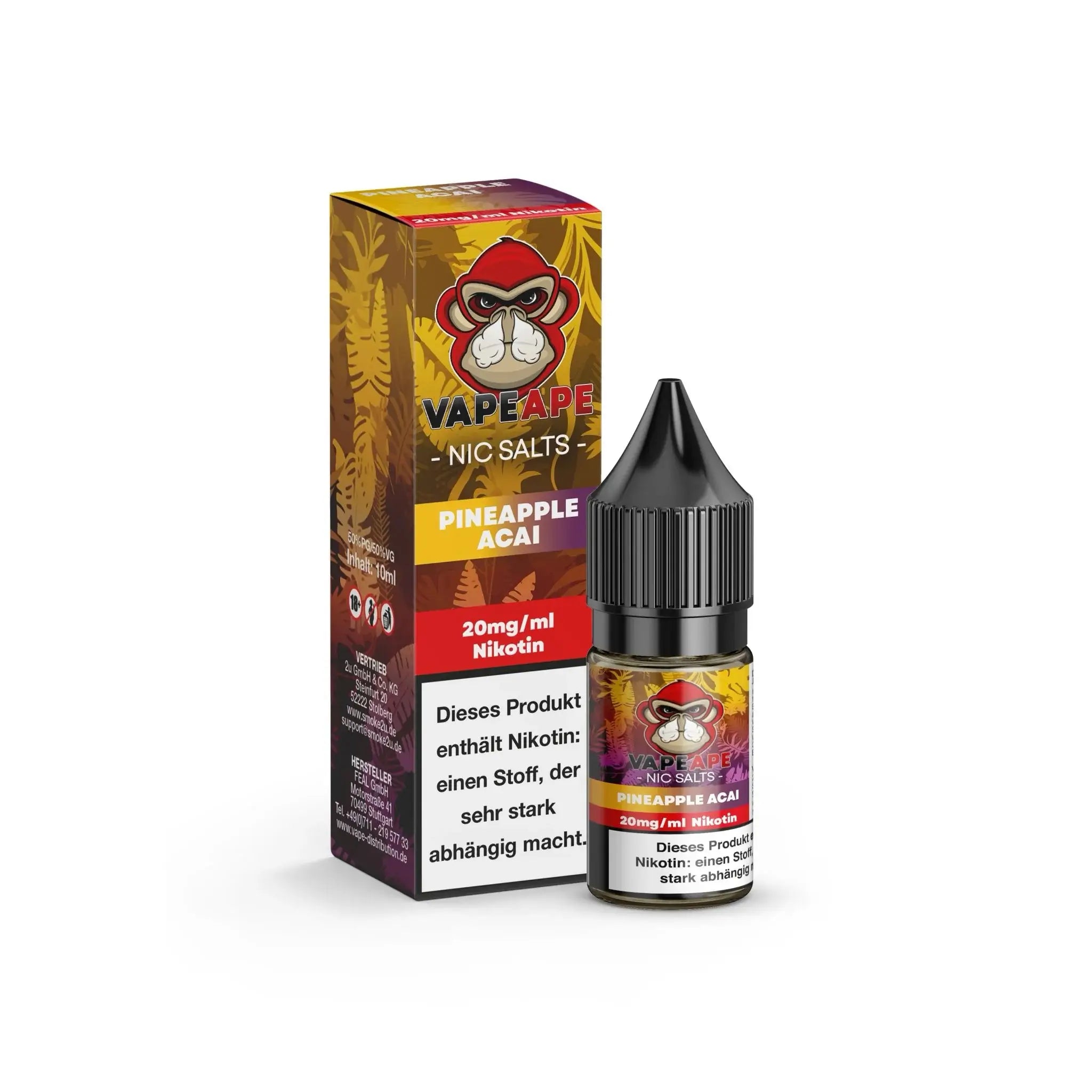 Mein Shop VapeApe Liquid 10ml - Pineapple Acai 20mg