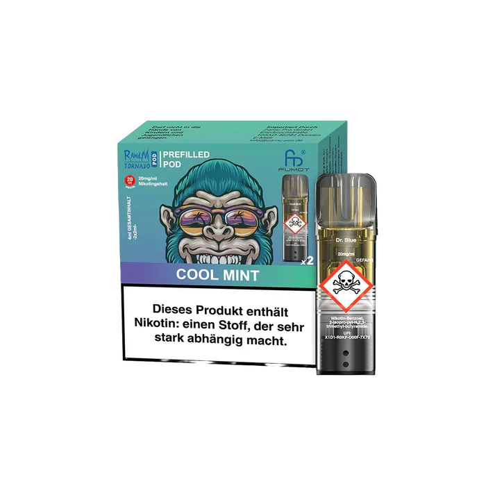 RandM Mit Nikotin RandM Tornado prefilled Pods -Cool Mint