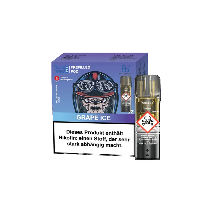 RandM Mit Nikotin RandM Tornado prefilled Pods - Grape Ice