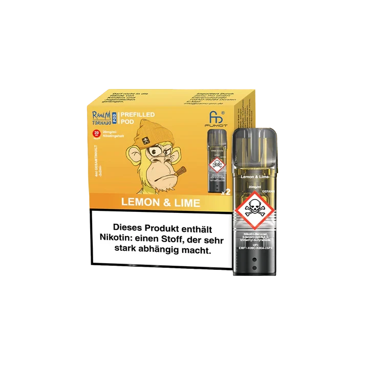 RandM Mit Nikotin RandM Tornado prefilled Pods - Lemon Lime