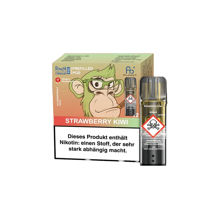 RandM Mit Nikotin RandM Tornado prefilled Pods - Strawberry Kiwi