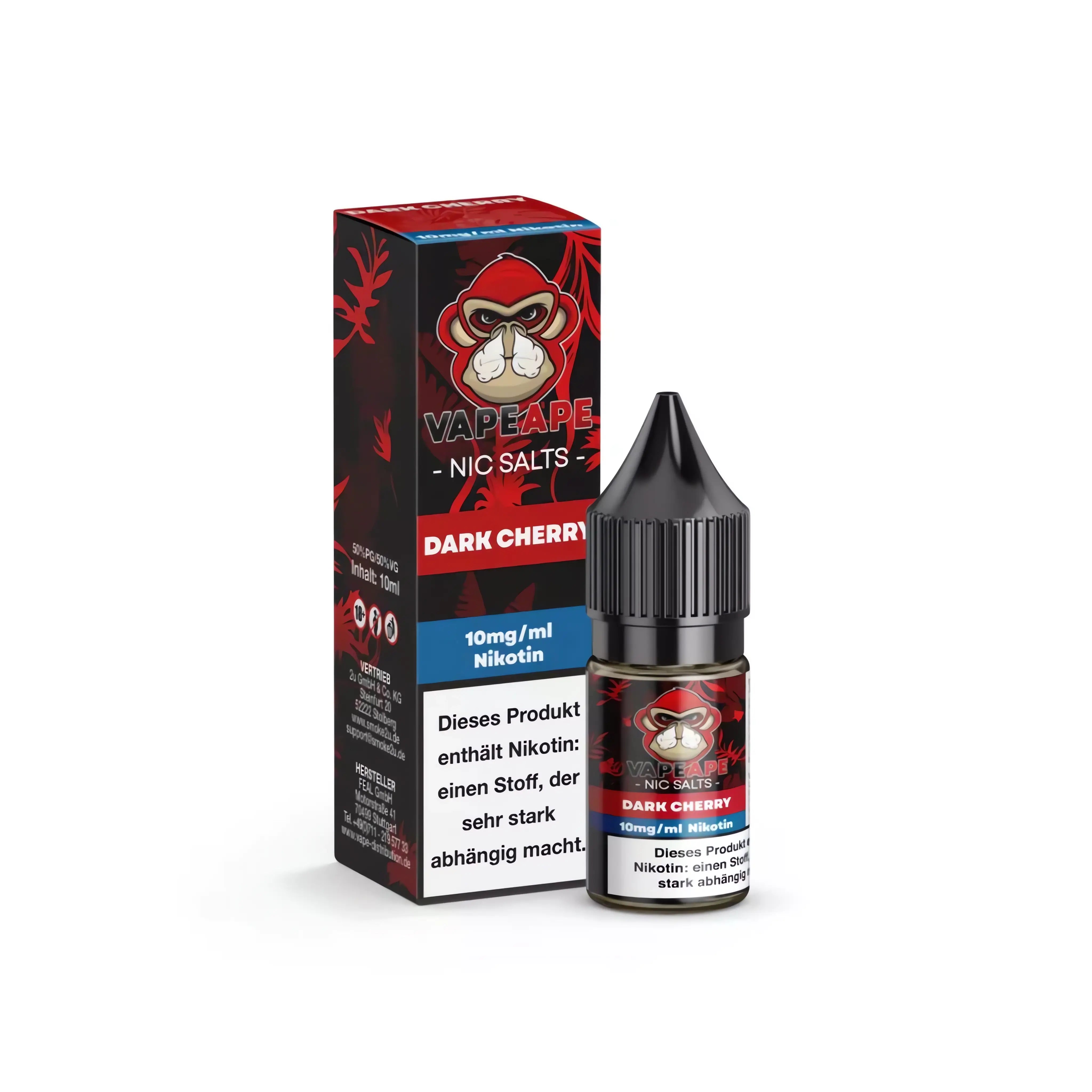 VapeApe Mit Nikotin VapeApe Liquid 10ml - Dark Cherry 10mg