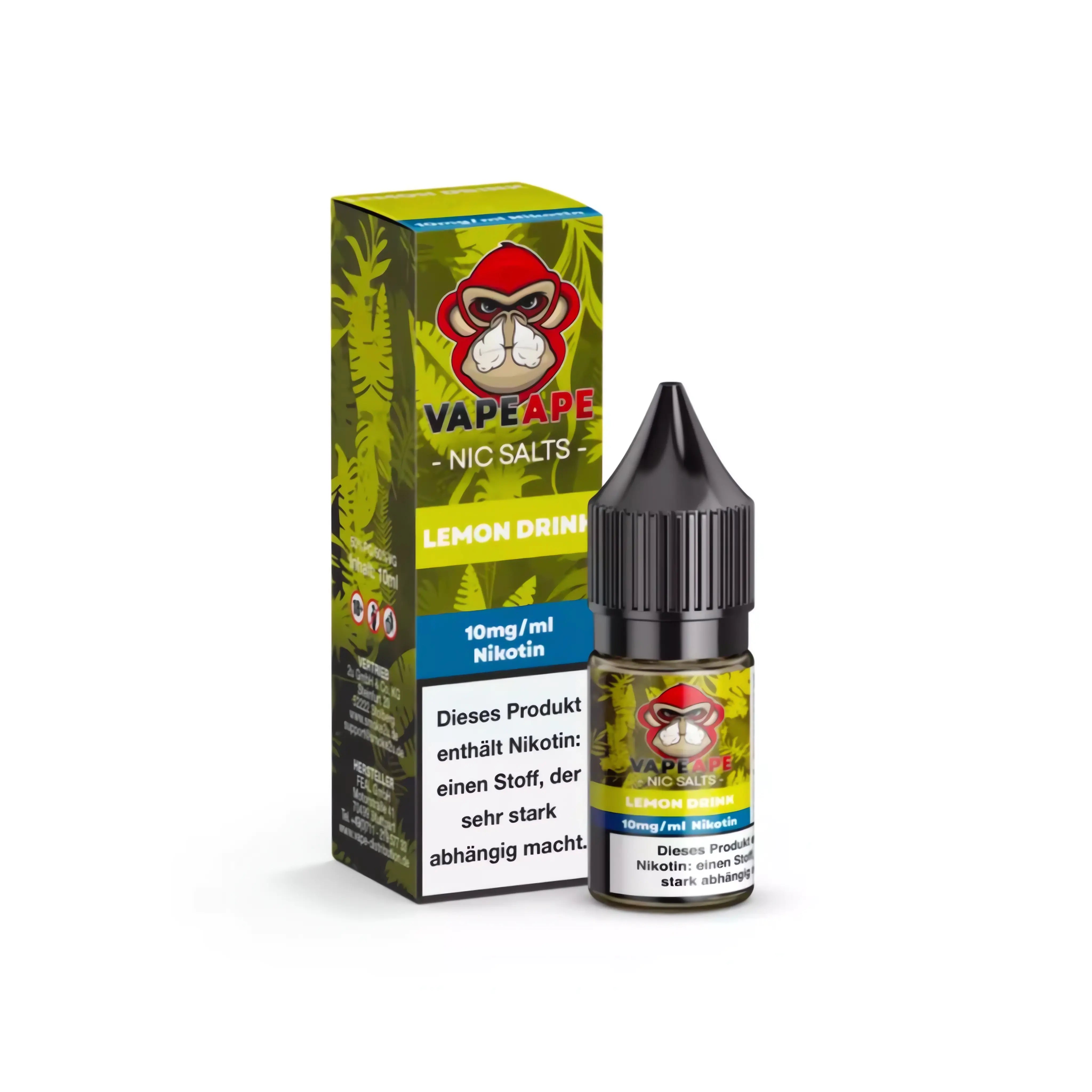 VapeApe Mit Nikotin VapeApe Liquid 10ml - Lemon Drink 10mg