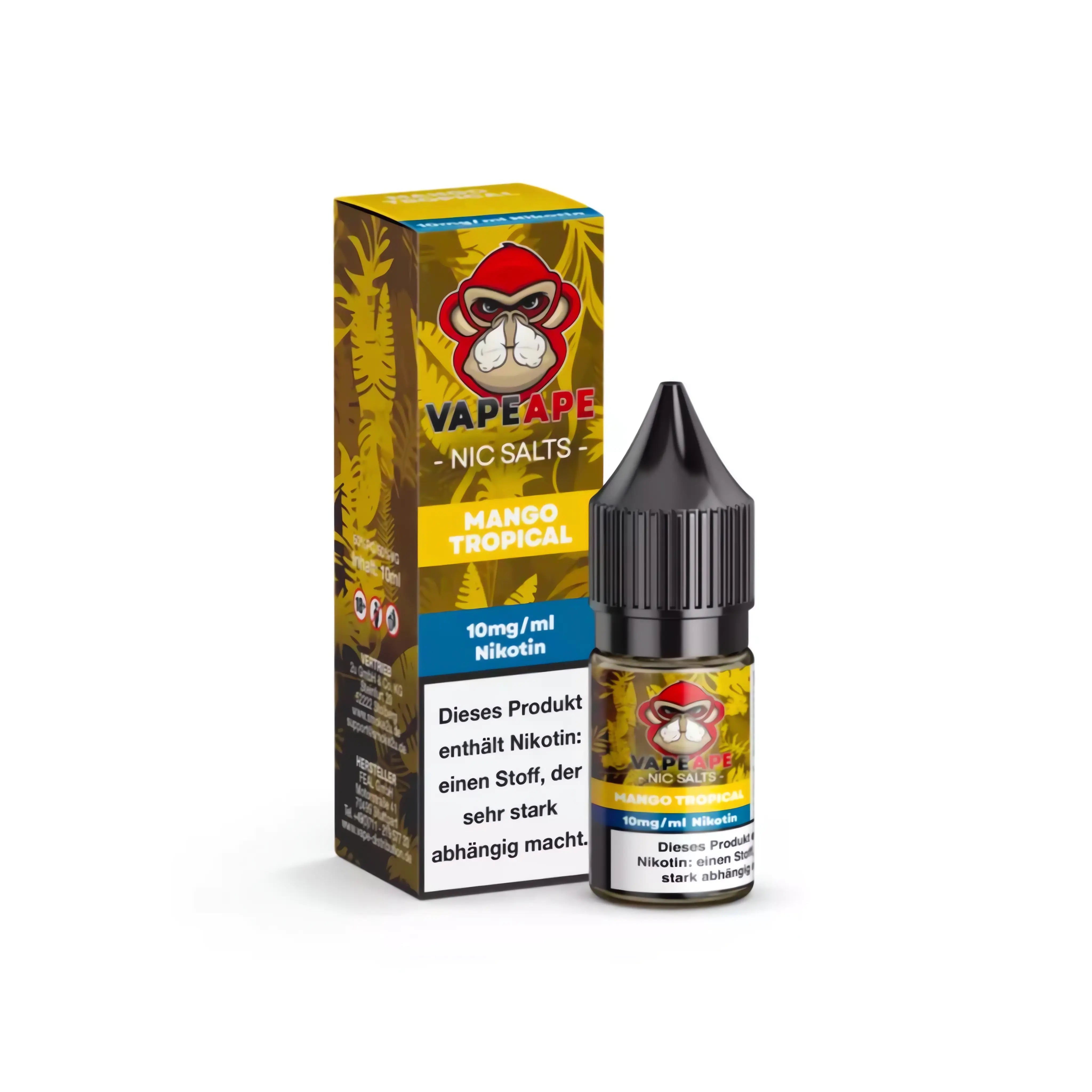 VapeApe Mit Nikotin VapeApe Liquid 10ml - Mango Tropical 10mg